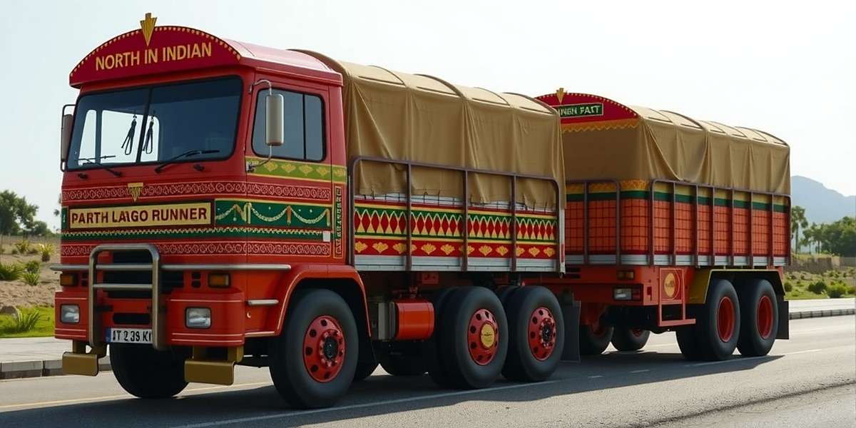 Regional truck designs in Cargo Runner showing North Indian and South Indian decorative styles